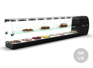 Vitrina Expositora Logic Sushi 6 Gn 1/3 luz Led y Con Grupo Remoto VTLG6SGR  Sayl Oferta 1.777,49 €